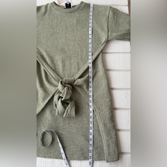Sabo Brand Women’s Shari Knit Dress Sage Tie Front‎ Size Small - Picture 10 of 10